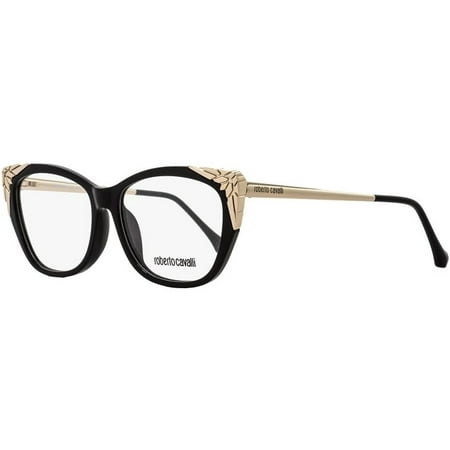 Roberto Cavalli Rectangular Eyeglasses RC5008 Arcidosso 001 Size: 55mm Black/Rose Gold 5008