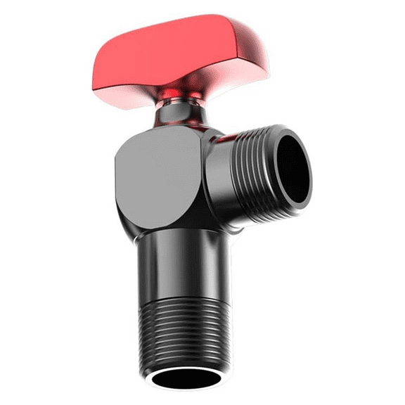 1/2 Inch All Copper Ball Valve, Core Full Open High Flow Angle Hot and Cold Water Control Valve Red