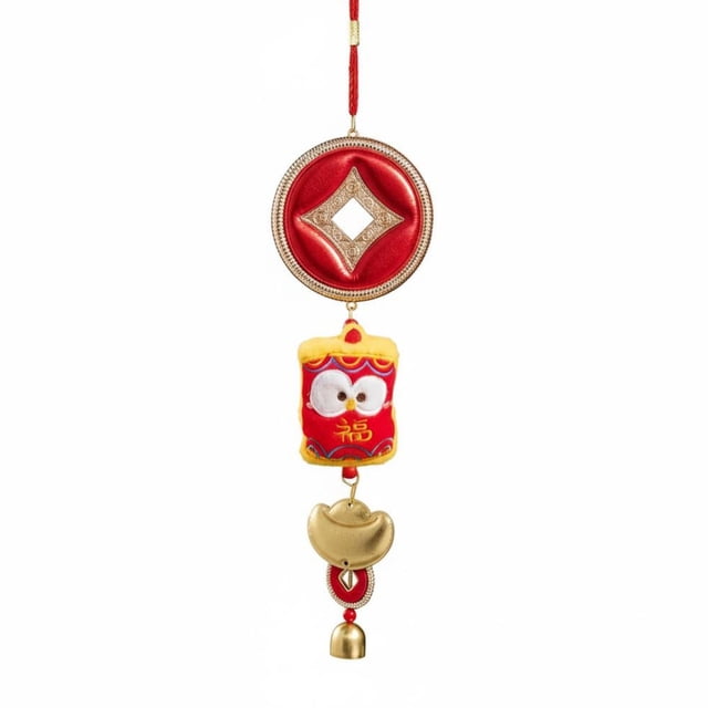 Abbraccia Decoración colgante de felpa para Año Nuevo, adorno de dibujos animados para manija de puerta, decoración de entrada festiva