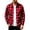 Red, variant on TKKCS Mens Plaid Flannel Shirt Jacket Full Zip Regular Fit Turndown Collar Long Sleeve Casual Shacket with Chest Pockets Red XL