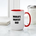 thumbnail image 4 of CafePress - Worlds Okayest Dad Mugs - 15 oz Ceramic Large White Novelty Mug, 4 of 4
