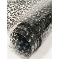 Transparent Leopard Print Plastic Vinyl Fabric White / 54" Wide / Sold By The Yard