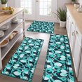 thumbnail image 2 of LightBlue Lemon Fruits DarkBlue Pattern Kitchen Rugs Sets Of 3,Kitchen Runner Rugs Non Skid Washable,Decorative Kitchen Floor Mats for Kitchen,Sink,Laundry,17"x30"+ 17"x47" + 17"x59", 2 of 6