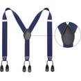 thumbnail image 2 of Men Button Suspenders Adjustable, Heavy Duty Y-Back Elastic Tuxedo Elastic Mens Suspenders with Leather Buttons End, 2 of 10