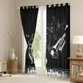 thumbnail image 3 of Feelyou Modern Musical Note Black Out Curtains, Pop Music Lover Curtains Pack of 2 (42x63 Each), Saxophone Piano Print Bedroom Curtains, Blackout Curtains Room Decor, 3 of 6