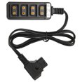 thumbnail image 2 of D Tap Power Adapter, Black Plug And Play Extendable ABS Stable D Tap Male To 4 Port D Tap Female Splitter Power Cable  For  V Type For Camera Batteries, 2 of 8