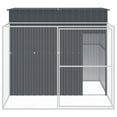 thumbnail image 6 of vidaXL Dog House with Run Anthracite 84.3"x260.2"x71.3" Galvanized Steel, 6 of 95