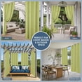 thumbnail image 5 of 1 Panel Outdoor Curtains for Patio Waterproof 54"x108" Vintage Fruit Green Weatherproof Privacy Outsides Curtains, Farmhouse Retro Solid Color Linen Texture Grommet Thermal Drapes for Cabana Porch, 5 of 8