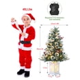 thumbnail image 2 of Artificial Christmas Tree, 3FT Premium Hinged Pine Tree, Pre-Lit Christmas Tree with 70 Warm White Led Lights&White Base for Home, Shops, Party and Holiday Christmas Decoration, Snow Flocked, 2 of 8