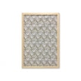 thumbnail image 1 of Floral Wall Art with Frame, Vintage Inspired Pattern with Poppies and Strokes, Printed Fabric Poster for Bathroom Living Room, 23" x 35", Pale Sepia Charcoal Grey, by Ambesonne, 1 of 2
