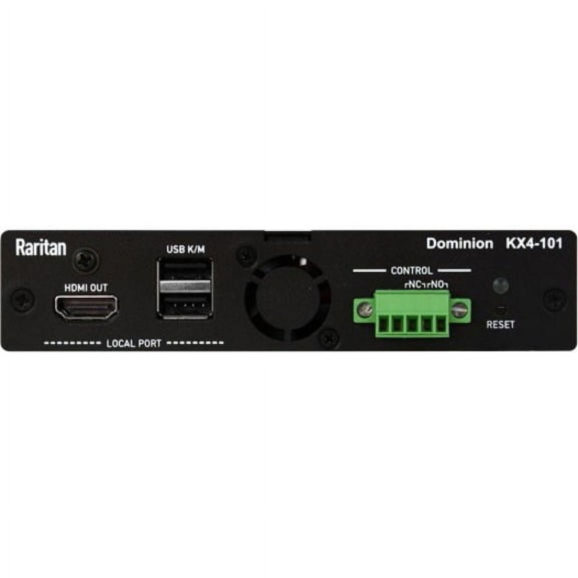 Raritan Dominion KX IV-101 Ultra High Performance 1-Port 4K KVM-over-IP Switch - 1 Computer(s) - 1 Local User(s) - 4096 x 2160 - 1 x Network (RJ-45) - 3 x USB - 2 x HDMI - 1U - Rack-mountable