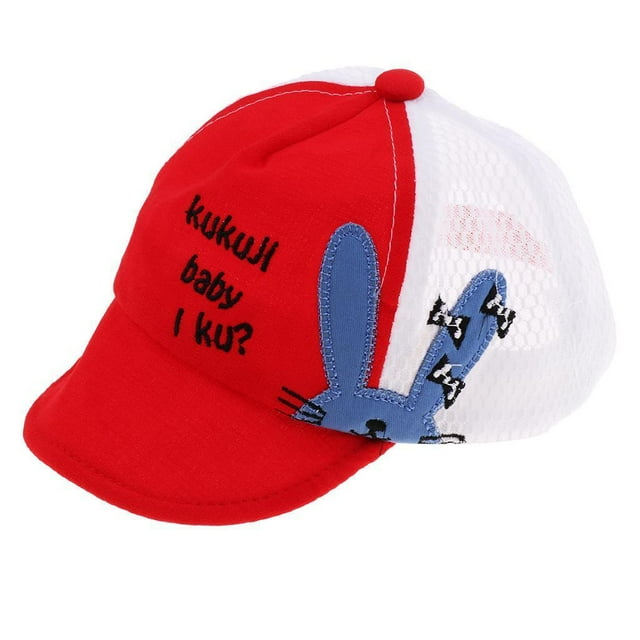 Gorra de Béisbol de Niñas Sombrero Verano Juegos de Construcción Accesorios - rojo Macarena Sombrero de malla de sol