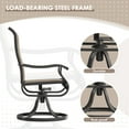 thumbnail image 3 of POTEBAN Metal Outdoor Dining Chair - Set of 2, Khaki, 3 of 10