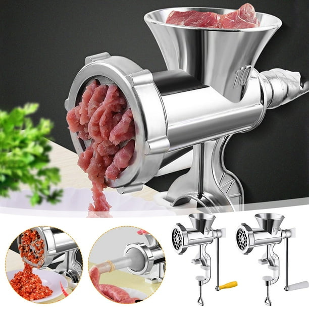 Fiudx Picadora de Carne Manual de Aleación de Aluminio para El Hogar, Versátil para Chile En Polvo y Relleno de Salchichas, Fácil de Limpiar, Herramienta de Cocina Casera, Peso 570 G/910 G