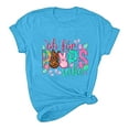 thumbnail image 5 of Spring Savings GaThRRgYP Easter Shirts for Women,Women's Fashion Crewneck Printed Short Sleeve T-shirt Casual Loose Shirt Tops, 5 of 6