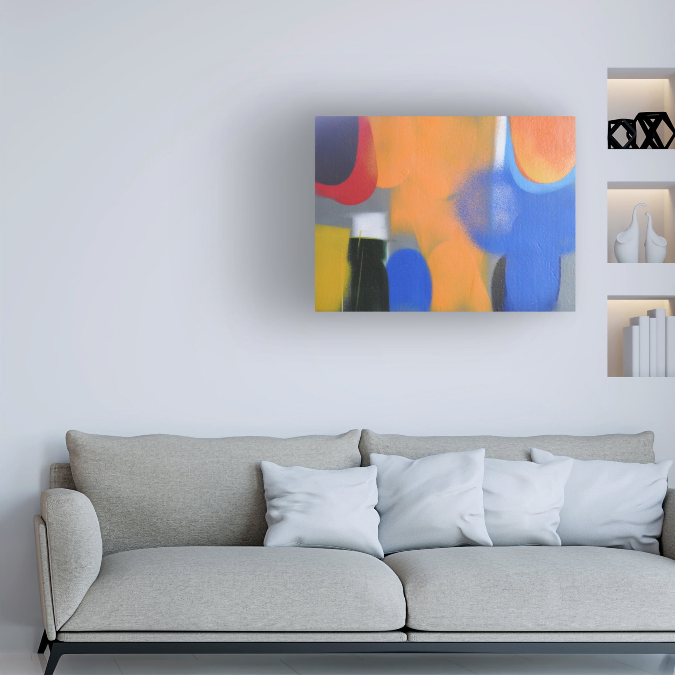 Canvas Wall Art - Gill Miller 'Life 12' Wall Art for Living Room, Bedroom, or Office Décor by Trademark Fine Art - 19 x 14 Inches