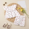 thumbnail image 2 of CAUYDY Toddler Girls Clothes Baby Girl Summer Outfits Ruffle Sleeveless Linen Shirt Kid Short Set for Girls 6-9M 12-18M 2T 3T 4T 5T 6T 7T (Sizes 3-4 Years,D01-White), 2 of 6