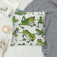 thumbnail image 2 of Chilfamy Pillow Covers , Funny Frogs Decorative Throw Pillow Covers Frogs Pattern Pillowcase Farmhouse Cushion Cases for Sofa Couch Outdoor Home Decorations, 2 of 5