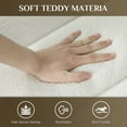 thumbnail image 2 of Wiilayok 80" Sofa Couch,Modern Upholstery Teddy Cloud Sofa Couch, 3 Seater Couch with 3 Pillows, for Living Room Bedroom,White, 2 of 9
