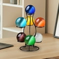 thumbnail image 3 of Bolincty Sphere Metal Display Stand 7 Faux Crystal Ball Decorative Glass Fortune Ball Globe Stone Show Holder Organizer Rack Home Office Desktop Decoration, 3 of 7