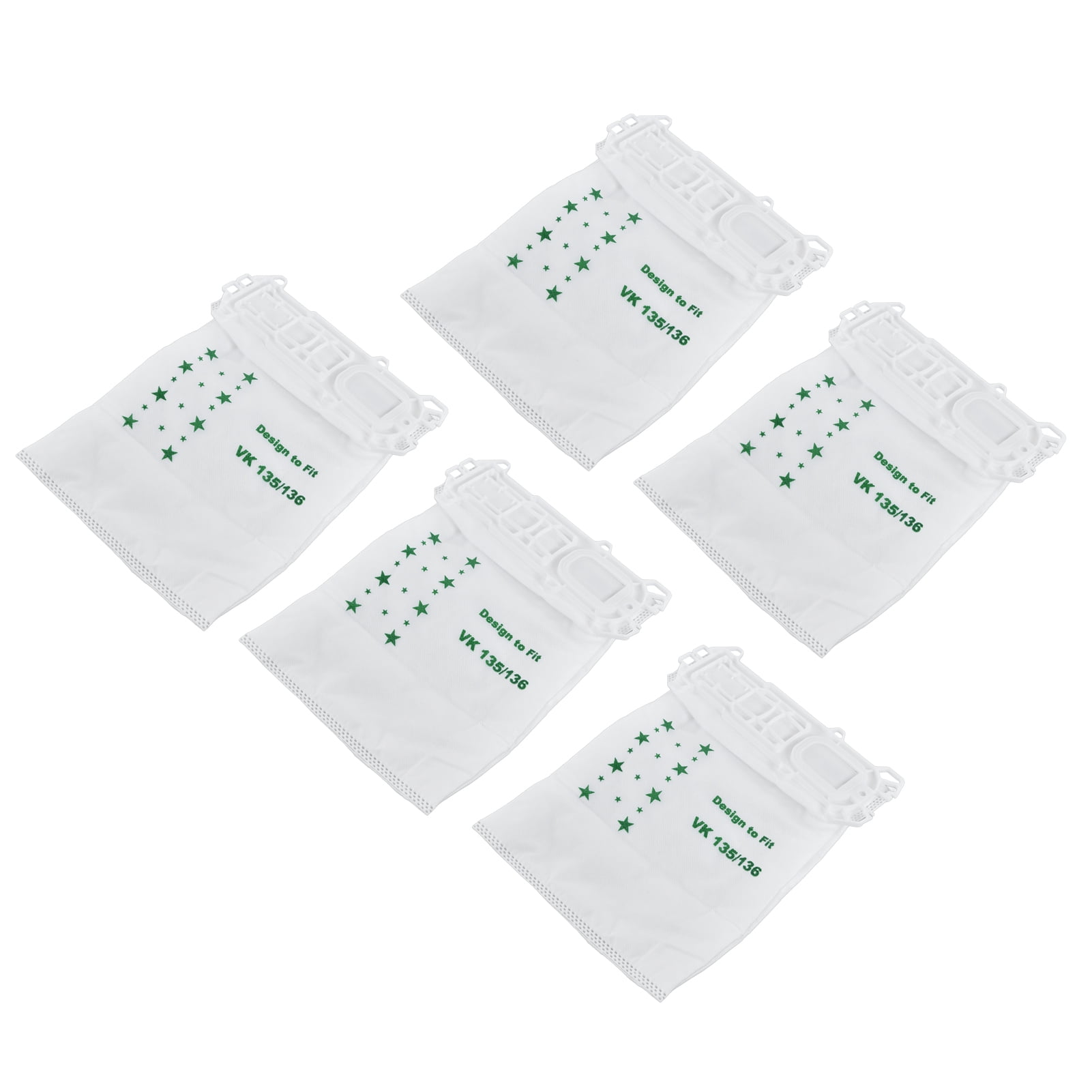 Keenso 5PCS Vacuum Cleaner Dust Bag Nonwoven Vacuum Cleaner Garbage Bag For VORWERK VK135 VK136