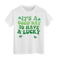 thumbnail image 1 of PMVFHDE Hauts Tube pour Filles T-Shirts Graphiques pour Filles Hauts d'Été pour Filles T-Shirt Décontracté Chic pour Filles T-Shirts pour Filles Manches Courtes T-Shirt Col Rond d'Été Coupe Décontractée Chemises Basiques Blanc, 3-4 Ans, 1 of 4