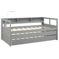 thumbnail image 6 of GZXS Twin XL Daybed, Wood Daybed Frame with 2 Trundles, 3 Storage Cubbies, 1 Light for Free and USB Charging Design, Gray, 6 of 10
