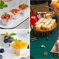 thumbnail image 3 of Paquete de 50 Tazas de Postre con Cucharas, 2 Onzas Mini Vasos para Postres de Plástico Transparente, 60ml Tazones para Postre Cuadradas para Degustar Parfait Helados Pasteles, 3 of 4