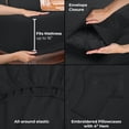 thumbnail image 4 of ROYALE LINENS - 4 Piece Full Bed Sheet - Soft Brushed Microfiber 1800 Bedding Set - 1 Fitted Sheet, 1 Flat Sheet, 2 Pillow case - Wrinkle & Fade Resistant Luxury Full Size Sheet Set (Black, Full), 4 of 10