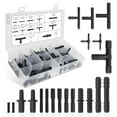 thumbnail image 1 of 113 Pieces Car Vacuum Hose Connectors 12 Sizes 3-Way T-Shaped Connector Set, 1 of 9