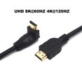 thumbnail image 4 of Kework 2 Pies 48Gbps Hdmi 8K@60Hz Ultra Hd Cable Macho Recto A Ángulo Superior Macho Hdmi 2.1 Cable Protector De Alta Velocidad Para Xbox Tv Ps4 Ps5 Switch Soporte 4K@120Hz 3D Dynamic Hdr, 4 of 5