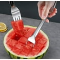 thumbnail image 3 of Fymlhomi 2-In-1 Watermelon Fork Slicer, Watermelon Fork Slicer Cutter，Dual Head Stainless Steel Fruit Forks Slicer Knife (3PCS), 3 of 5