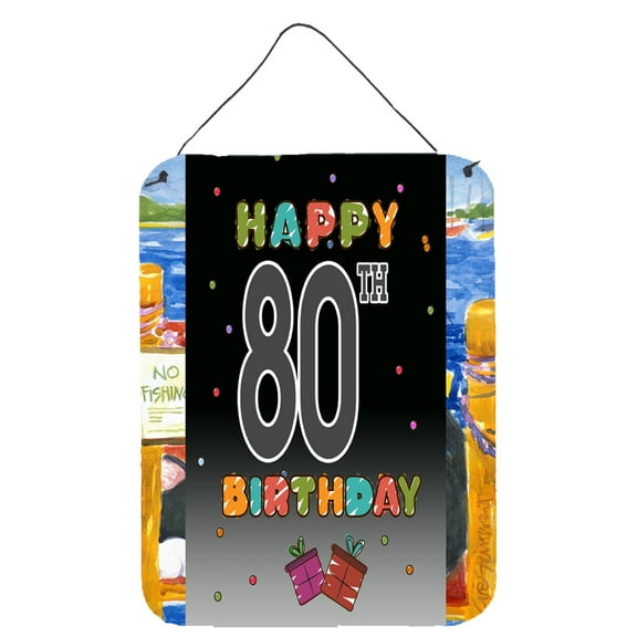Happy 80th Birthday Wall or Door Hanging Prints