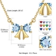 thumbnail image 4 of FindChic 14K Gold Plated Necklace for Women, Love Heart Cubic Zirconia Pendant March Birthstone Bow Necklaces Birthday Mothers Day Jewelry Gifts Her Wife Lady Adults Ideas, 4 of 9