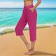thumbnail image 1 of MKLEKYY Leggins push up mujer Pantalones tres cuartos casuales cómodos para uso diario para verano Opciones de fácil cuidado y estilo para atuendos versátiles, 1 of 4