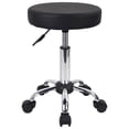thumbnail image 1 of Silla de salón FURWOO, taburete ajustable con ruedas, color negro, 1 of 7