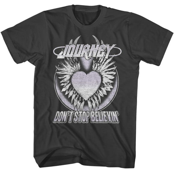 Journey Dont Stop Believing Heart Smoke Adult T-Shirt M