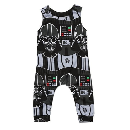 

Listenwind Cute Newborn Baby Boys Cartoon Star Wars Sleeveless Romper Bodysuit Outfits