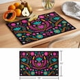 thumbnail image 6 of Colorful Mexico Placemats Set of 8 Modern Abstract Flowers Leaf Orange Pink Place Mats Indoor Wipeable Table Mats Washable Cloth Dining Table Placemats for Kitchen Holiday Party Home Decor 13x19 Inch, 6 of 9