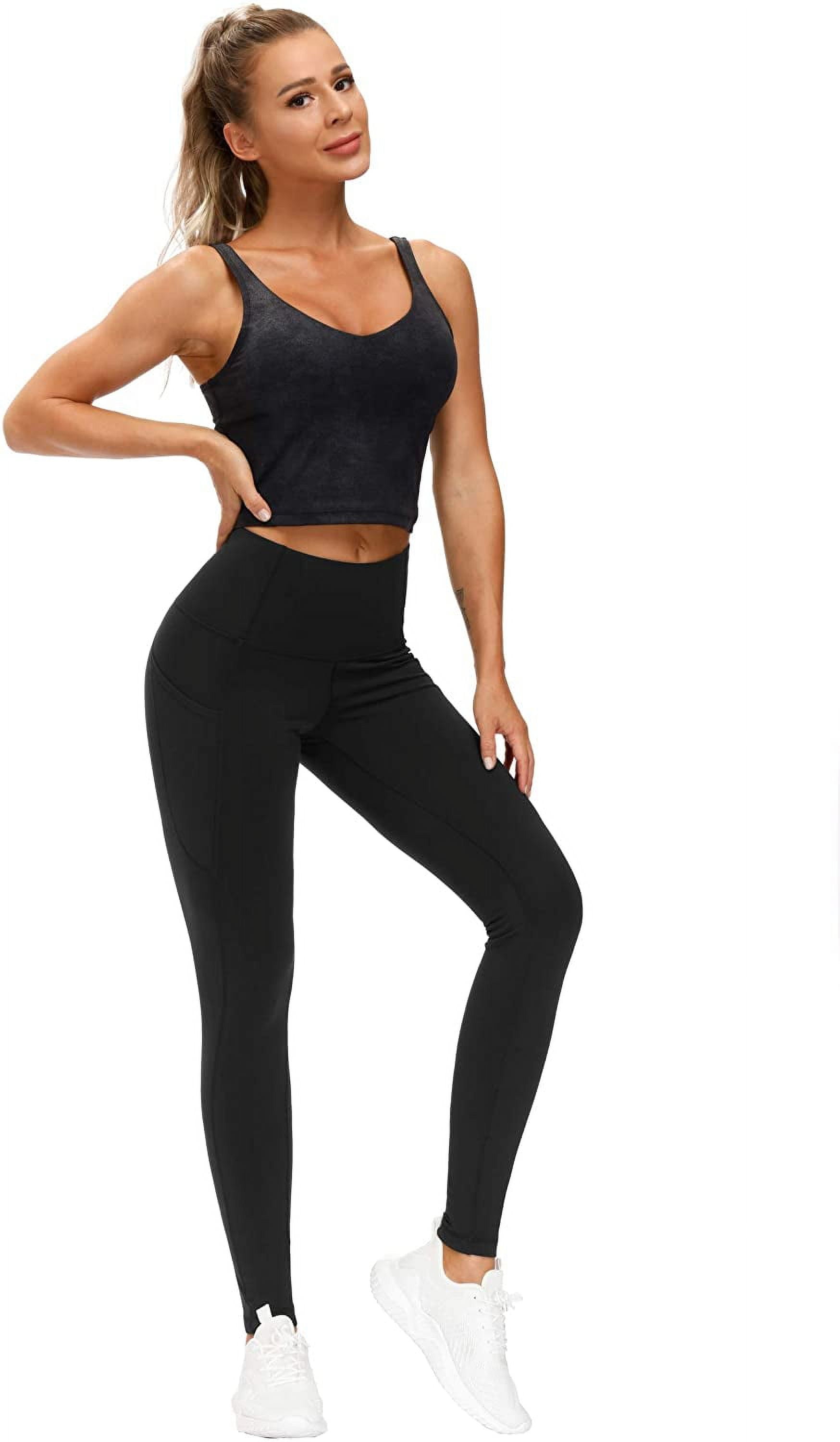 ALONG FIT High Waisted Leggings-Yoga-Pants with Pockets for Women Workout  Tummy Control Leggings Sport Running Tights Black (High Waist-Black,  XX-Large), Pants -  Canada