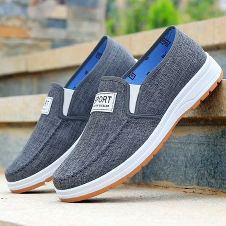

Cathalem Casual Mens Shoes Big And Tall Fashion All Season Men Casual Shoes Flat Bottom Non Slip Mens Casual Dress Shoes Size 10 Grey 10.5