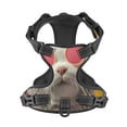 thumbnail image 4 of Picia Floral Sunglasses Cat Art No-Pull Dog Harness Reflective Front Clip Vest with Handle,Step-in Air Dog Harness,Adjustable 2 Metal Rings 4 Buckles,Easy to Put on & Take Off Large, 4 of 9