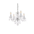 thumbnail image 3 of Elegant Lighting Rococo 15" 4 Light Royal Crystal Chandelier in Chrome, 3 of 6