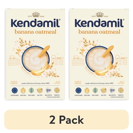 (2 pack) Kendamil Banana Creamy Oatmeal Cereal - 8oz