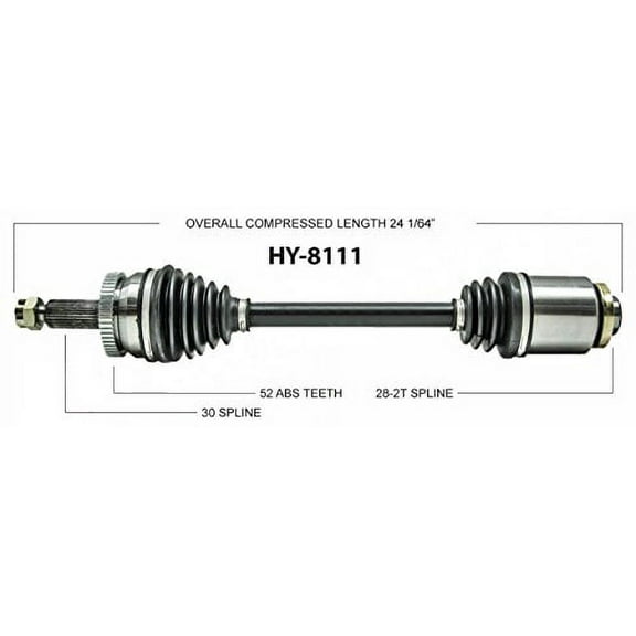 CV Axle Shaft Fits select: 2007-2009 HYUNDAI SANTA FE