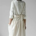 thumbnail image 5 of Large Waterproof Cotton Linen Apron with Pockets for Kitchen,Cooking,Florist,and Garden Workwear,Adjustable Bib Apron for Men and Women, 5 of 5