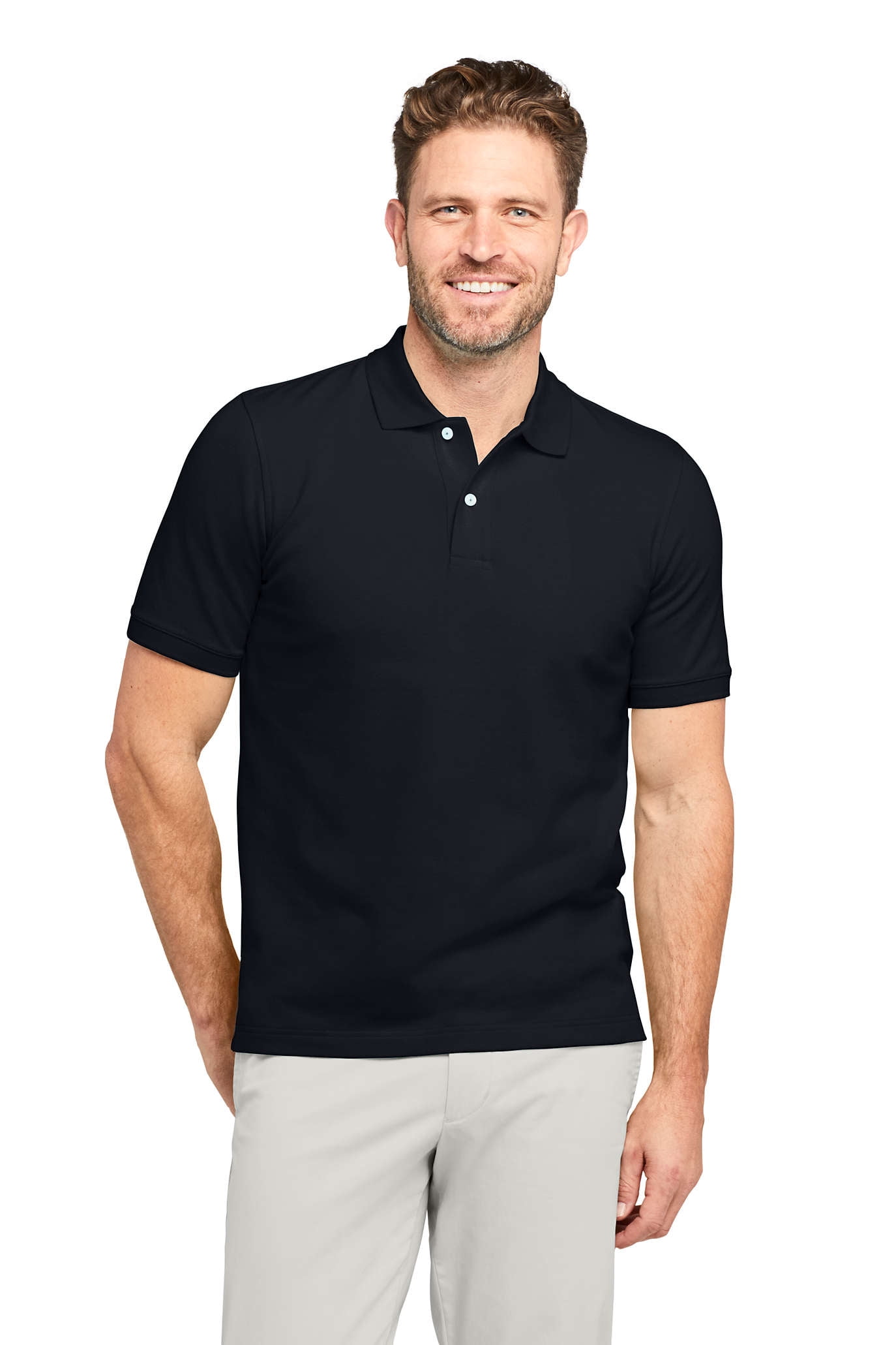 Lands End Lands End Men s Short Sleeve Comfort First Solid Mesh 