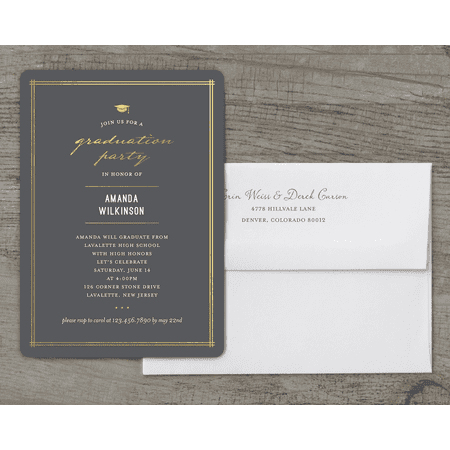 Elegant Grad Deluxe Graduation Invitation