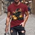 thumbnail image 1 of Blusas y camisas de manga corta y cuello redondo para hombre. Blusas/camisetas de manga corta con cuello redondo y estampado de Halloween para hombre. Blusa para hombre., 1 of 5