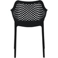 thumbnail image 3 of Pemberly Row Chaise de Salle à Manger d'Extérieur Moderne Noire pour Patio (Ensemble de 4), 3 of 6
